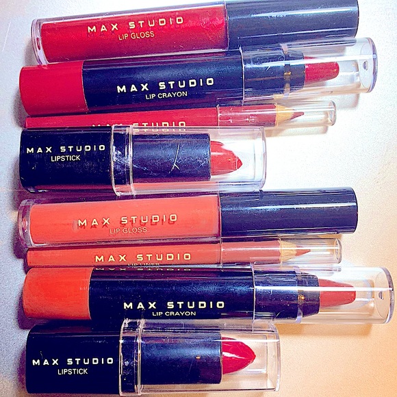 MAX STUDIO 8 PIECE LIP COLLECTION GLOSS CRAYON STICK LINERS DESIGNED USA - Picture 5 of 6